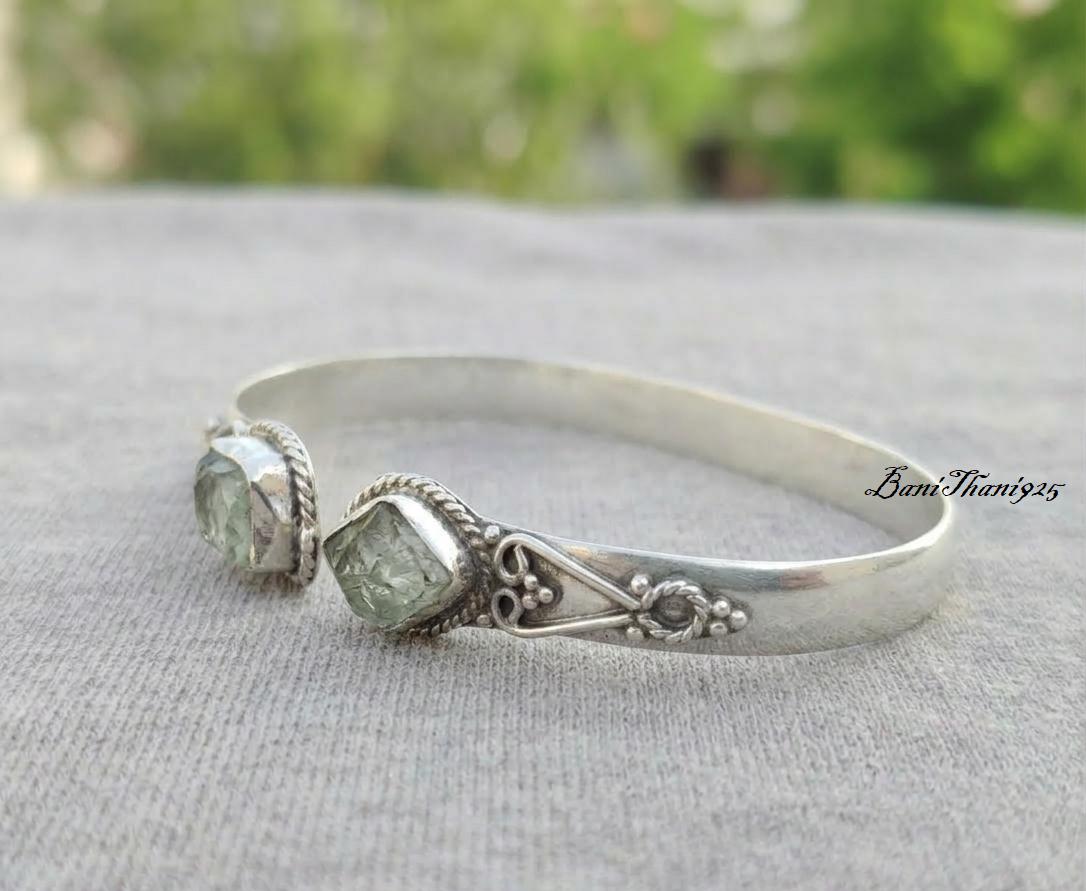 Raw Aquamarine 925 Sterling Silver Handmade Earrings