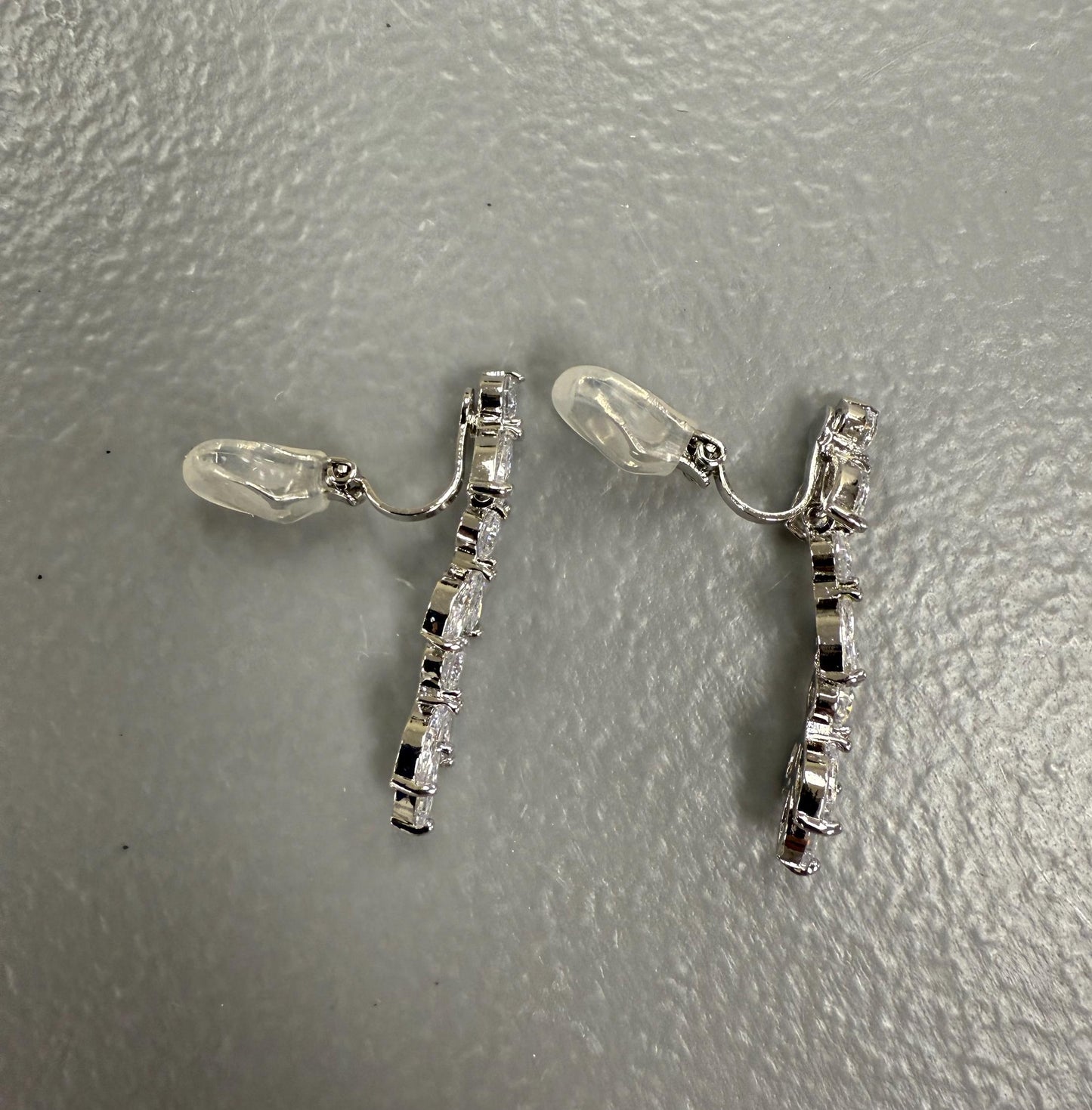 Clip on Earrings Drop Wedding Earrings Drop Bridal Earrings Silver Bridal Earrings Rose gold bridal earrings Bridesmaids earrings