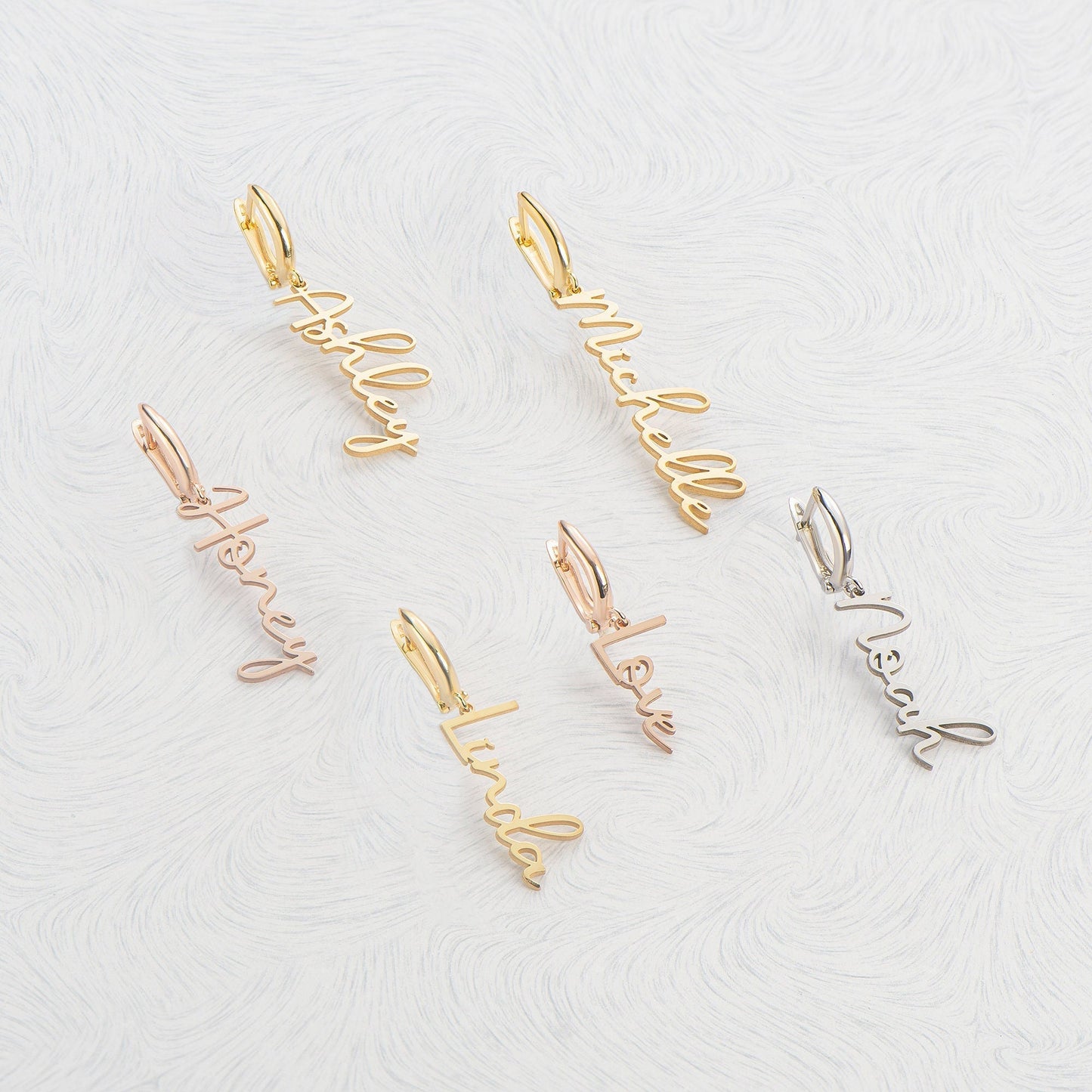 Personalized Earrings, Name Earring, Pesonalized Jewelry, Sterling Silver Name Earring Gift For Her, New Mom Gifts, Christmas Gift