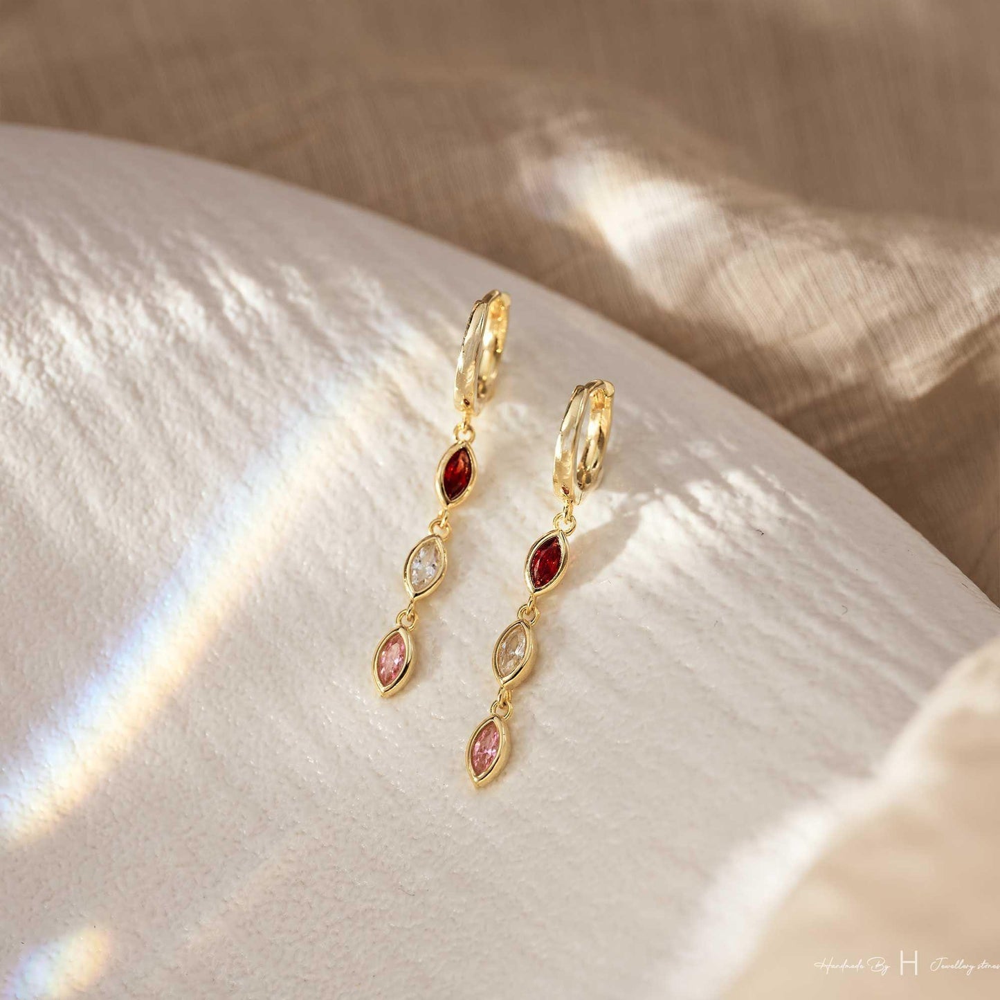 Dainty Leaf Birthstone Earrings, Opal Earring, Huggie Earrings, Birthday Gift, Graduation Gift, Bridesmaid Earring, Mothers Day Gift for Her