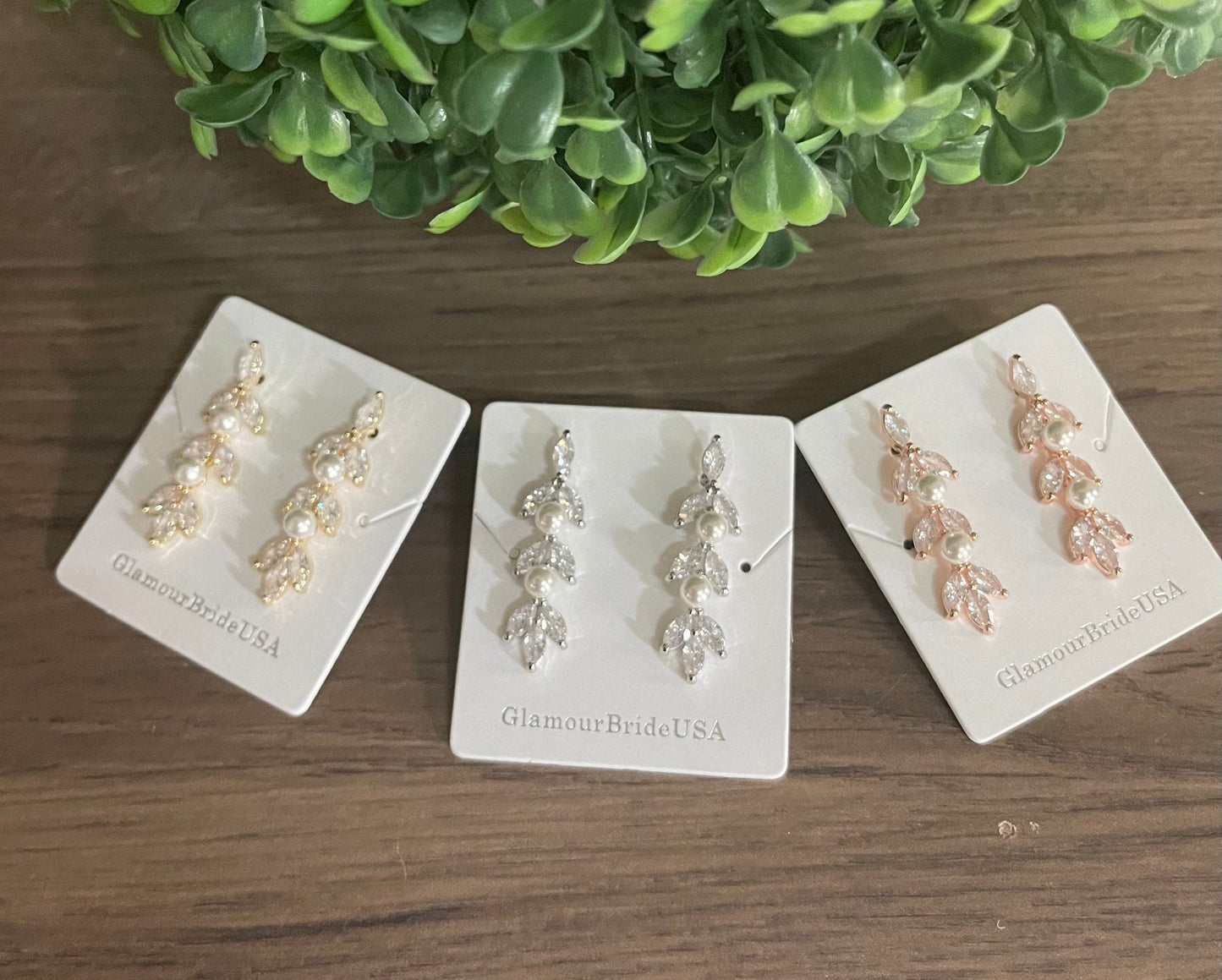 Crystal Bridal Earrings Drop Wedding Earrings Drop Bridal Earrings Silver Bridal Earrings Rose gold bridal earrings Bridesmaids earrings