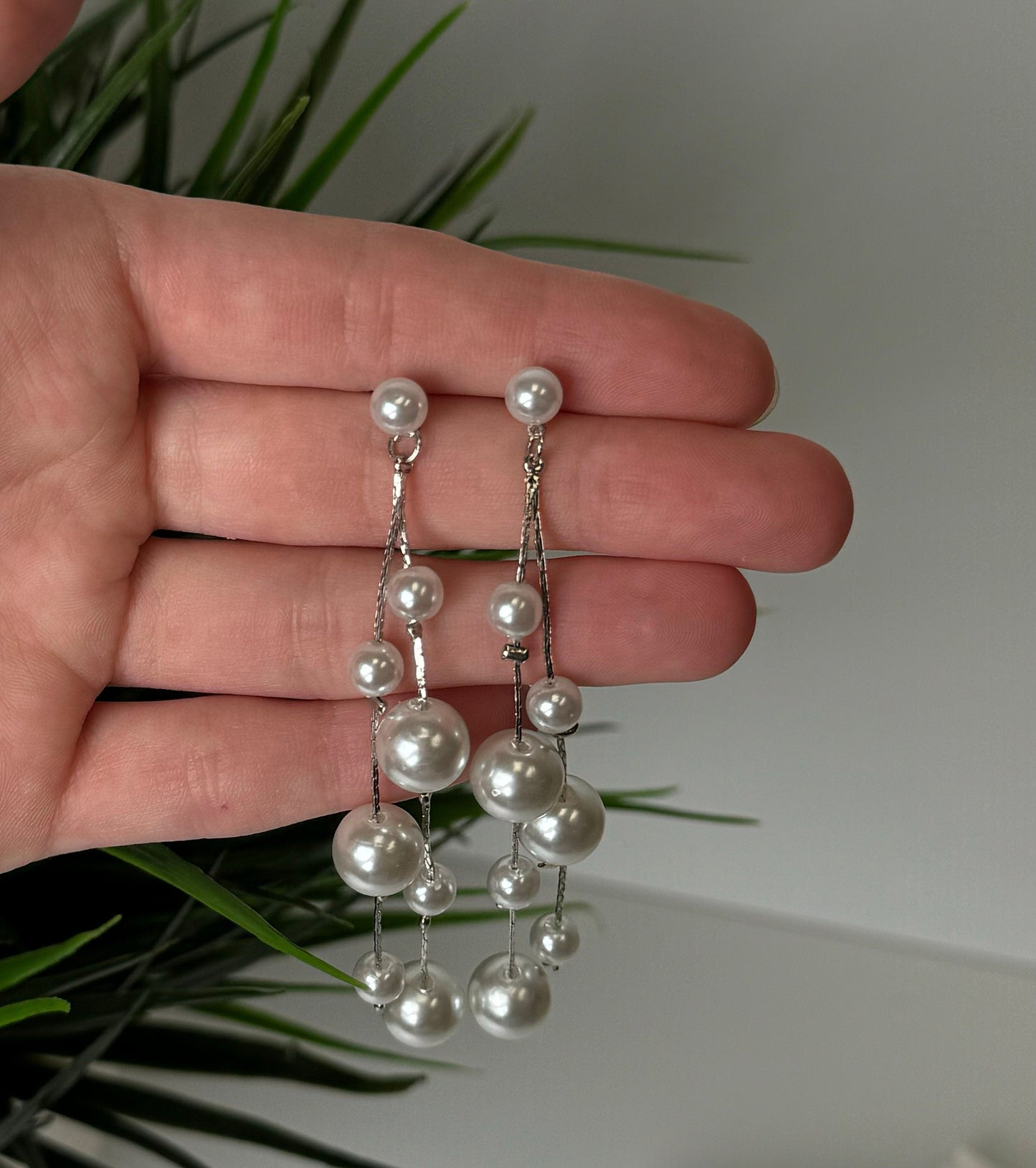 Pearl Earrings Dangle Bridal Earrings Pearl Wedding Earrings Long Pearl Earrings Gold Bridal Jewelry Dangle Pearl Earrings