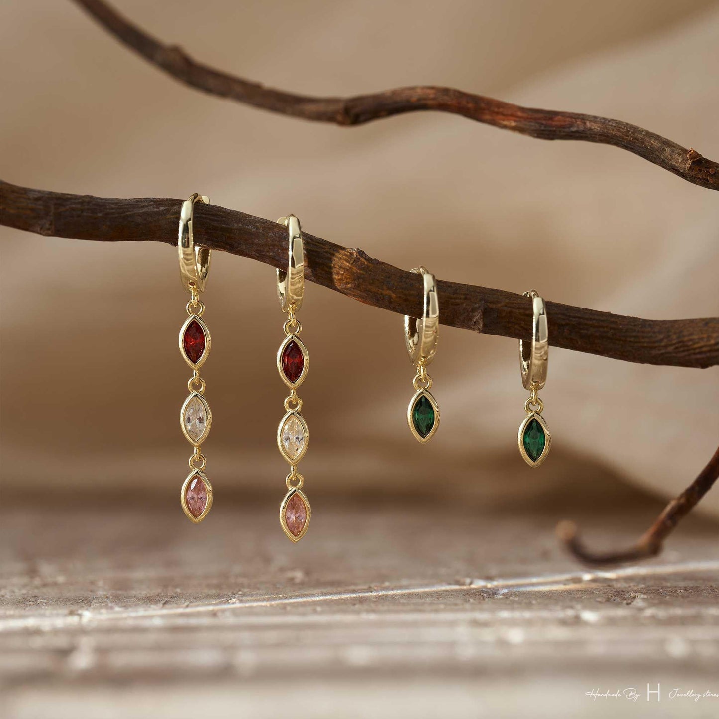Dainty Leaf Birthstone Earrings, Opal Earring, Huggie Earrings, Birthday Gift, Graduation Gift, Bridesmaid Earring, Mothers Day Gift for Her