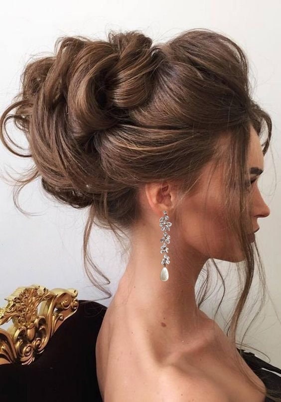 Pearl Bridal Earrings  pearl earrings long Wedding drop earrings teardrop earrings bridesmaid earrings wedding jewelry MOG earrings MOB