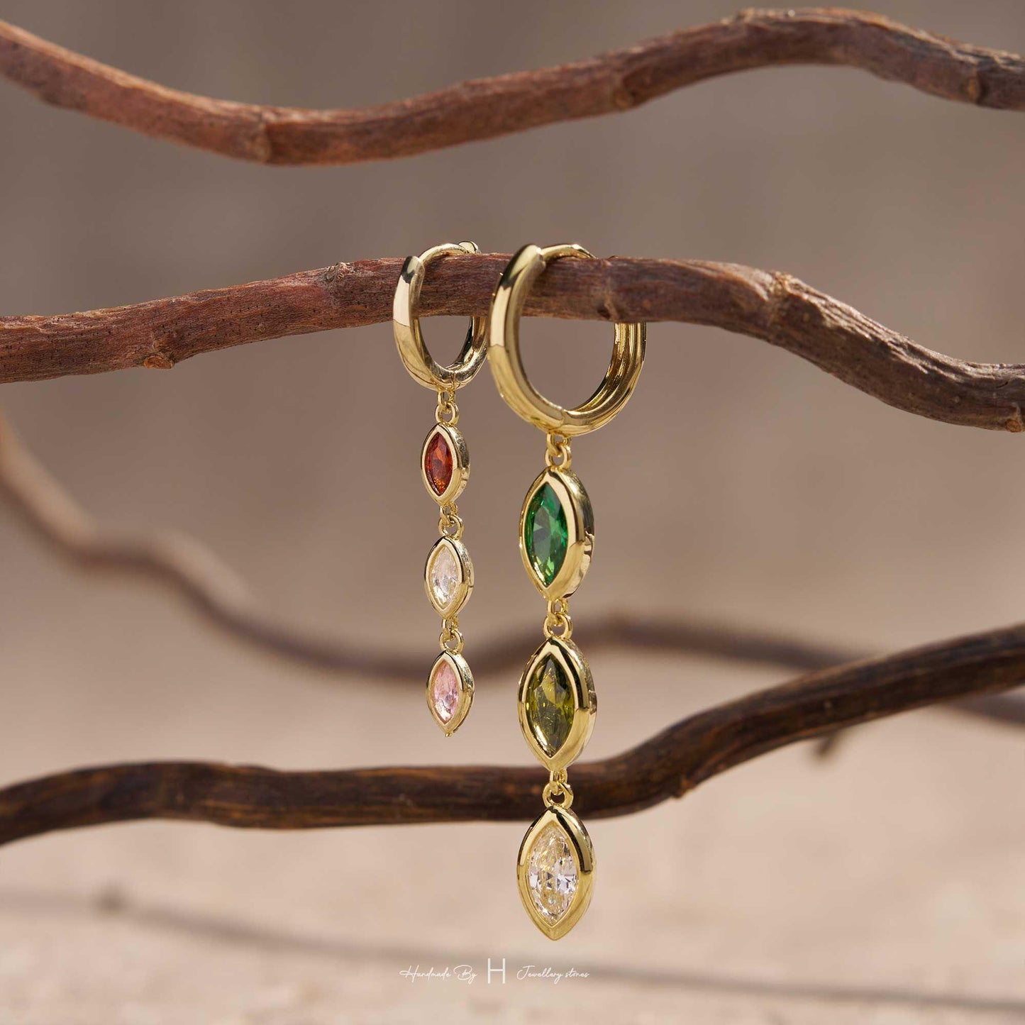Dainty Leaf Birthstone Earrings, Opal Earring, Huggie Earrings, Birthday Gift, Graduation Gift, Bridesmaid Earring, Mothers Day Gift for Her