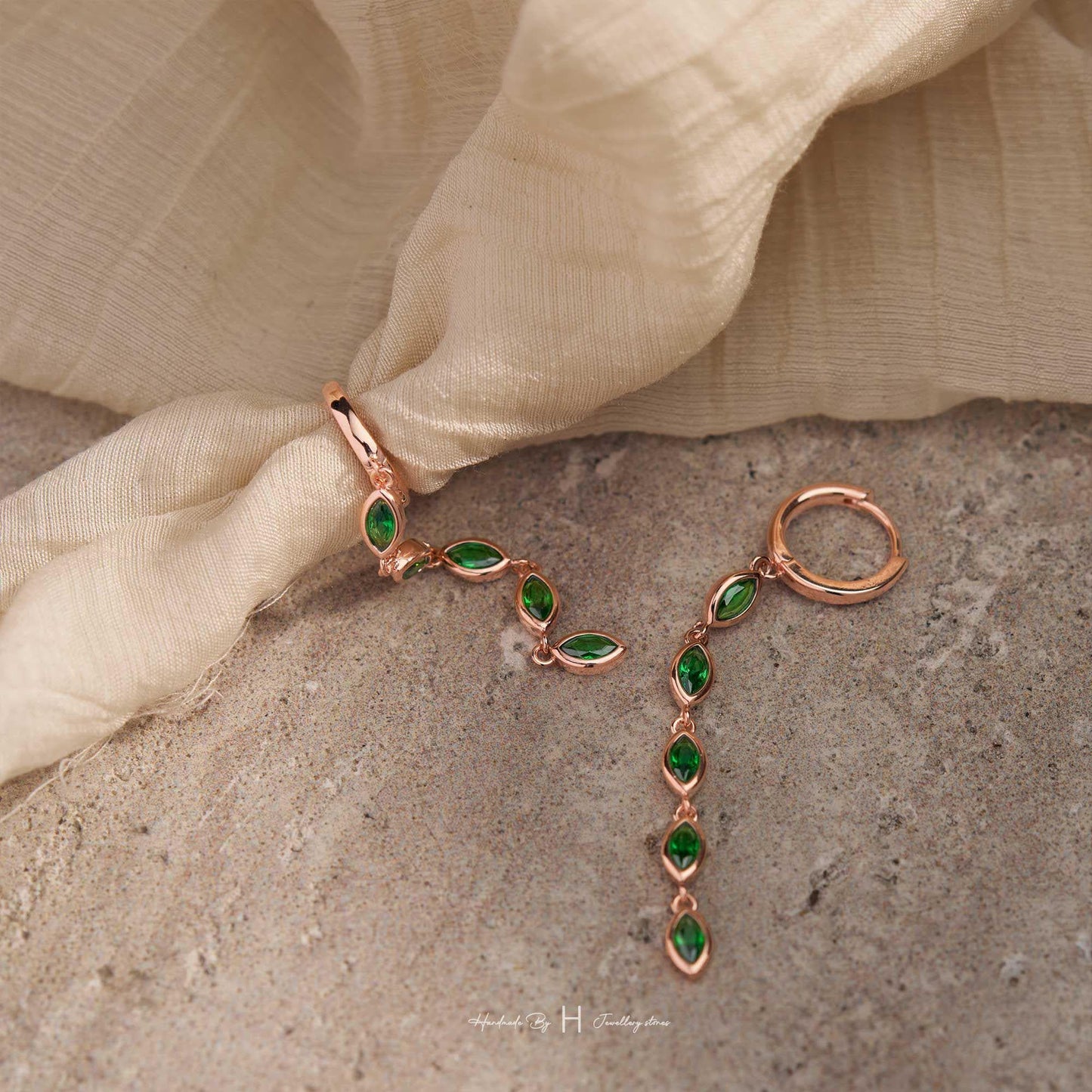 Dainty Leaf Birthstone Earrings, Opal Earring, Huggie Earrings, Birthday Gift, Graduation Gift, Bridesmaid Earring, Mothers Day Gift for Her
