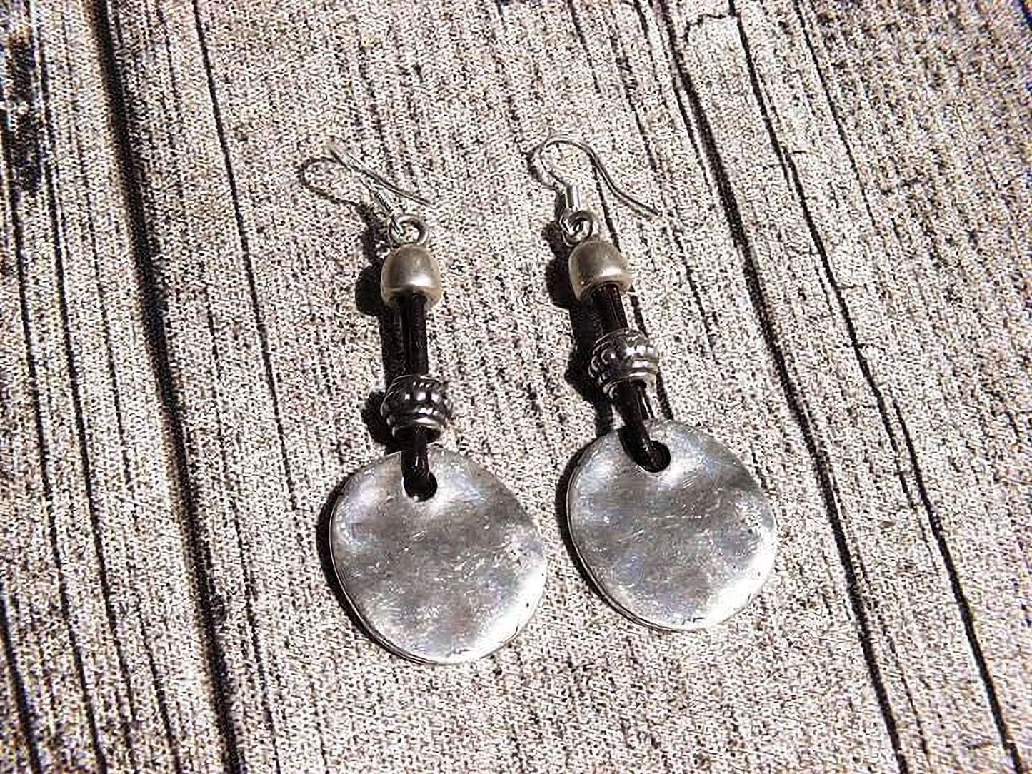 Gift for her hook sterling silver earrings dangle, statement drop beaded earrings. Personalized handmade jewelry, cute boho unique earrings.