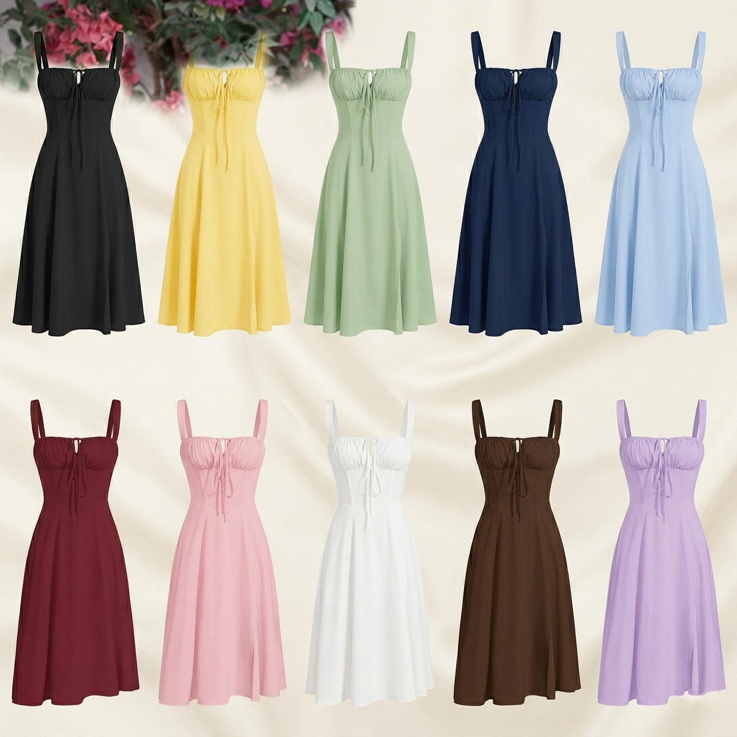 Sexy Backless Evening Gown - Formal Cowl Neck Maxi Dress, Elegant High Waisted A-Line Wedding Guest Dress, Summer Party Strappy Long Dress